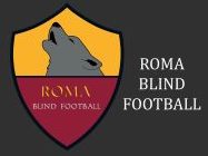 Logo squadra ASD Roma Blind Football che raffigura un lupo che ulula dentro uno scudetto di colore giallo e rosso